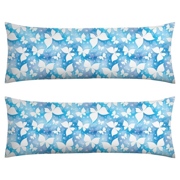 Butterfly Body Pillow Cover - Soft & Breathable, Hidden Zipper, 20"x54", Floral & Tropical Butterfly Print - Perfect Gift for Butterfly Lovers, Side Sleepers & Aesthetic Decor