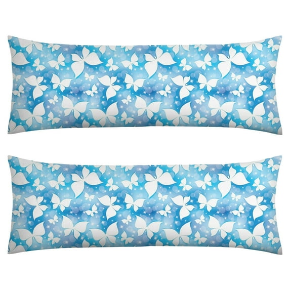 Butterfly Body Pillow Cover - Soft & Breathable, Hidden Zipper, 20"x54", Floral & Tropical Butterfly Print - Perfect Gift for Butterfly Lovers, Side Sleepers & Aesthetic Decor