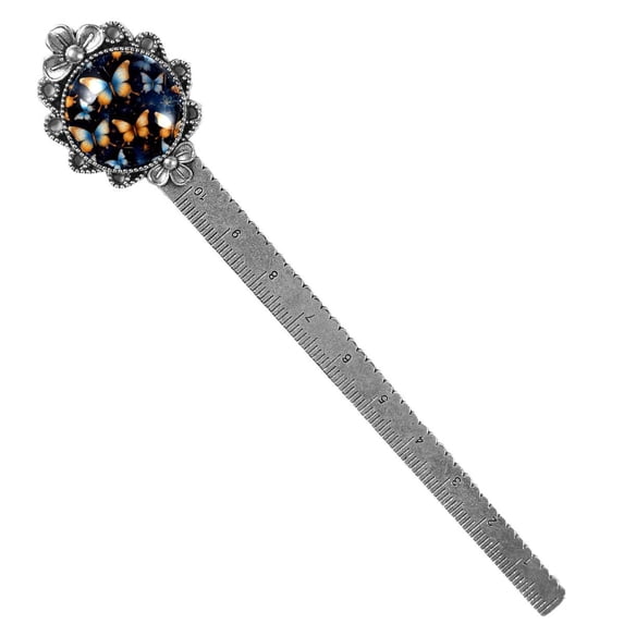 Butterfly Book Accessories: Vintage Silver Lace-Edged Bookmark - a Gift for Readers and Book Lovers