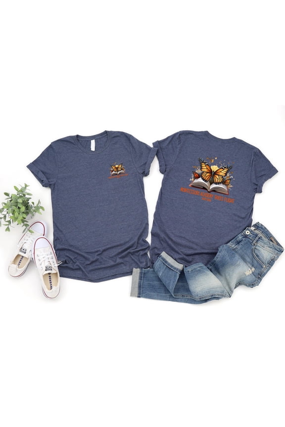 Butterfly Book TShirt Academy Flight Unisex Tee
