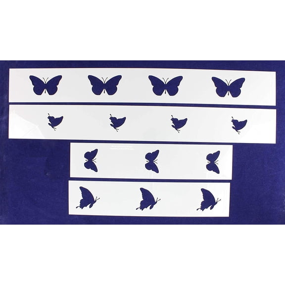 Butterfly Border 4 Piece Stencil Set-Border-14 Mil -Painting /Crafts/ Templates