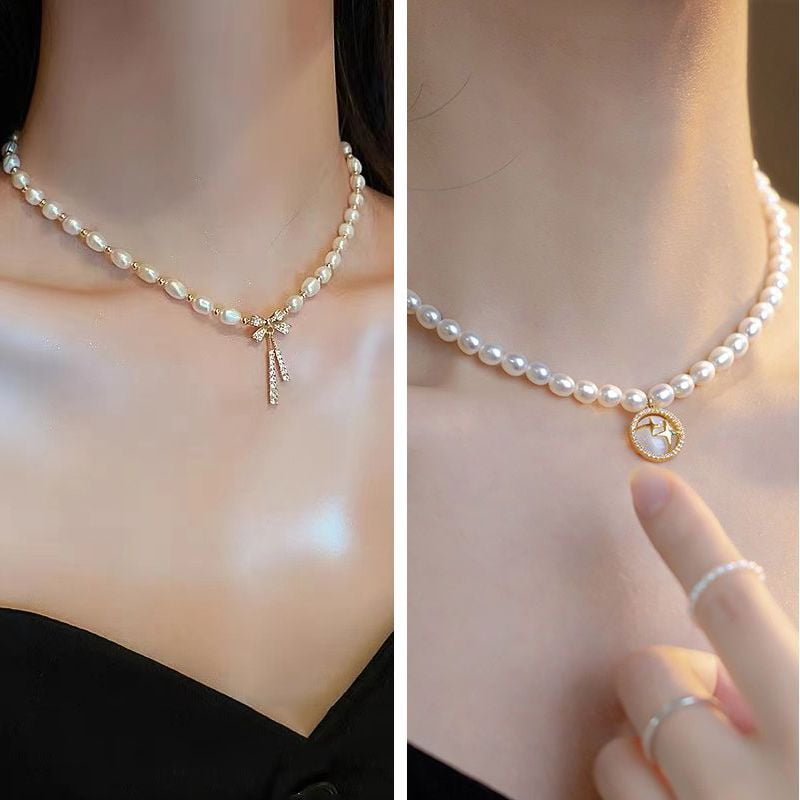 Butterfly Bow Pearl Necklace for Women 2024 - Trendy Luxury Design with Fashionable Choker Style