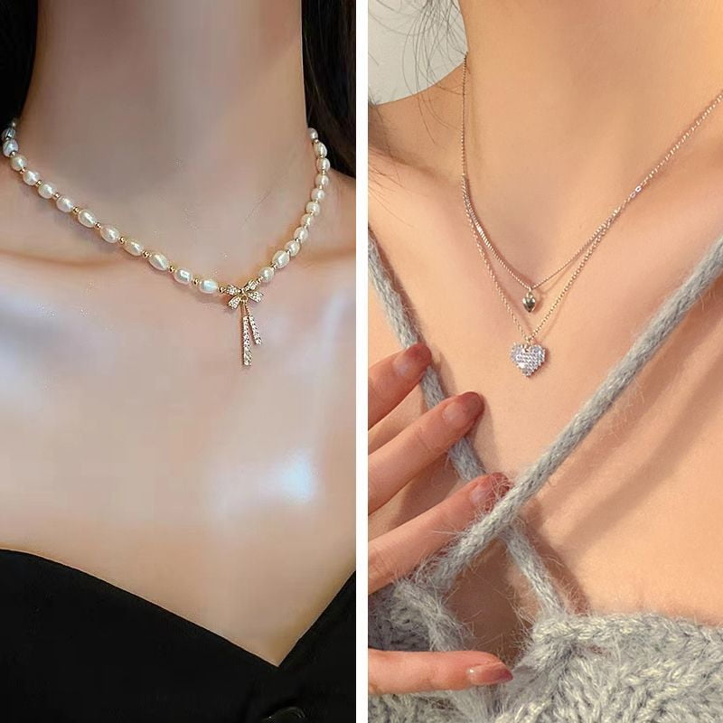 Butterfly Bow Pearl Necklace for Women 2024 - Trendy Luxury Design with Fashionable Choker Style