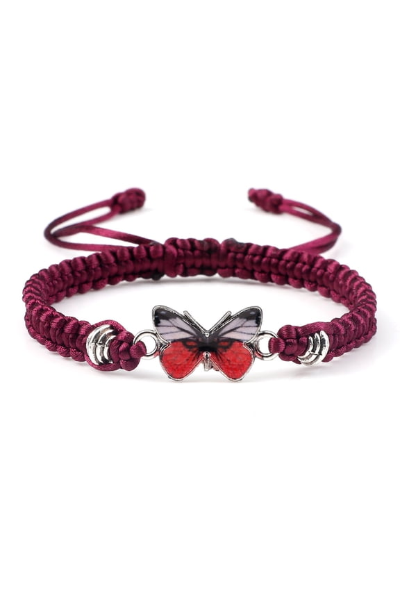Butterfly Bracelet Adjustable String for Women Teen Girls Butterfly Charm Bracelets Gift