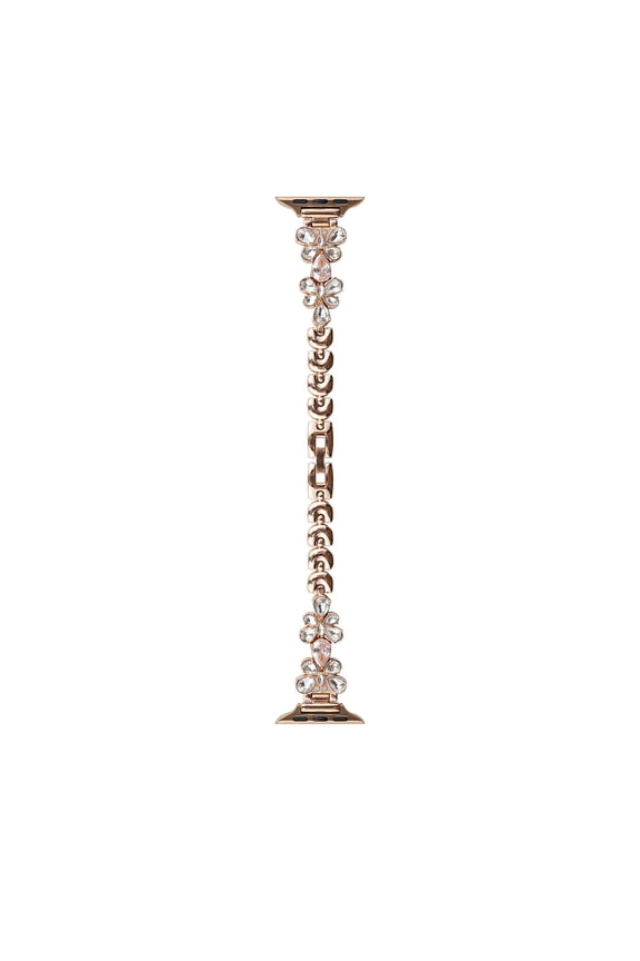 Butterfly Bracelet Compatible with Apple Watch Bands 41mm/40mm/38mm Slim Bling Jewelry Metal Strap, Shiny Diamond Wristband Replacement for iWatch Series 8/7/SE/6/5/4/3/2/1,Rosegold