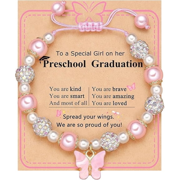 Butterfly Bracelet Preschool Kindergarten Graduation Gifts for Daughter Granddaughter Niece
