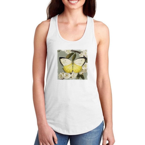 Butterfly Branch I Racerback Tank Women -Victoria Borges Designs, Female Medium