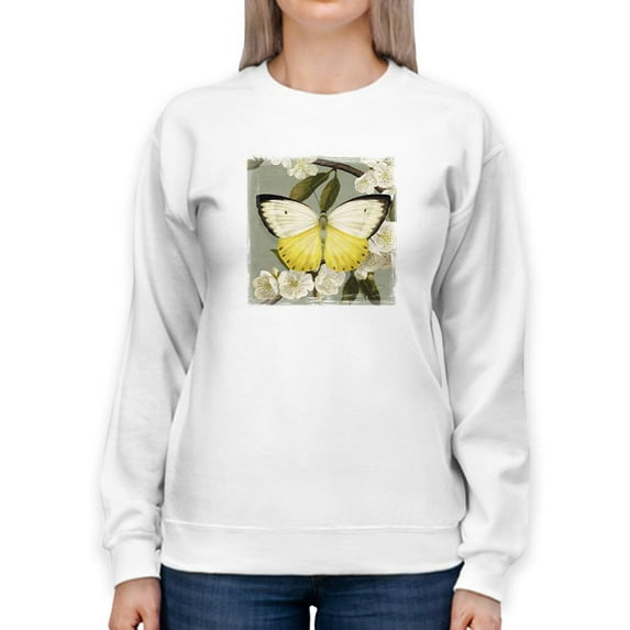 Butterfly Branch I Sweatshirt Women -Victoria Borges Designs, Female 4X-Large