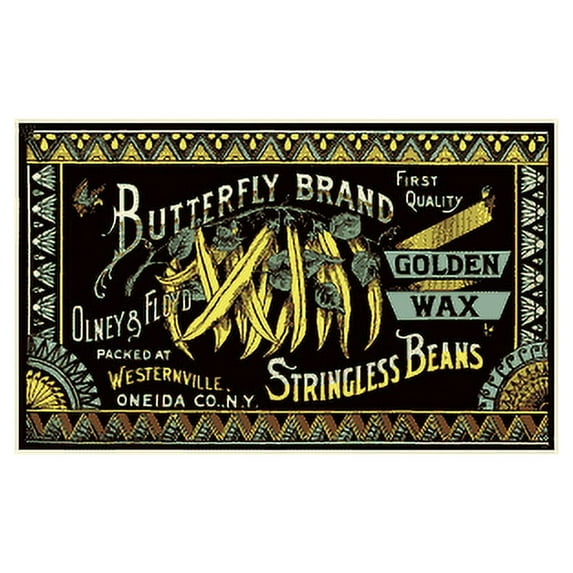Butterfly Brand Stringless Beans Porcelain Magnet