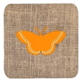 thumbnail image 1 of Butterfly Burlap And Orange Foam Coasters - Set 4, 3.5 x 3.5 In., 1 of 1