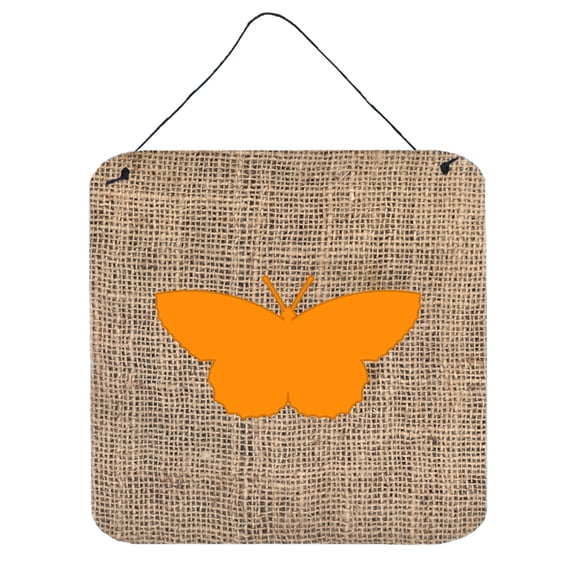 Butterfly Burlap and Orange BB1041 Wall or Door Hanging Prints
