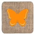 thumbnail image 1 of Butterfly Burlap and Orange Foam Coasters, Set - 4, 1 of 1