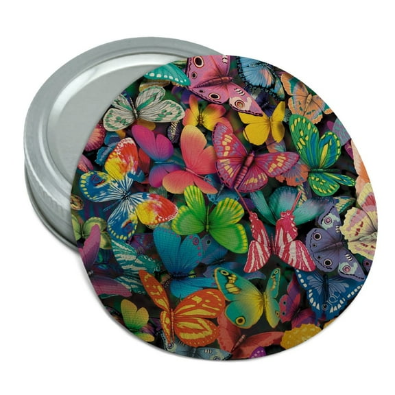 Butterfly Butterflies Rainbow Magic Round Rubber Non-Slip Jar Gripper Lid Opener