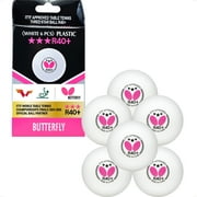 Butterfly R40+ 3-Star Ball White 6-Pack