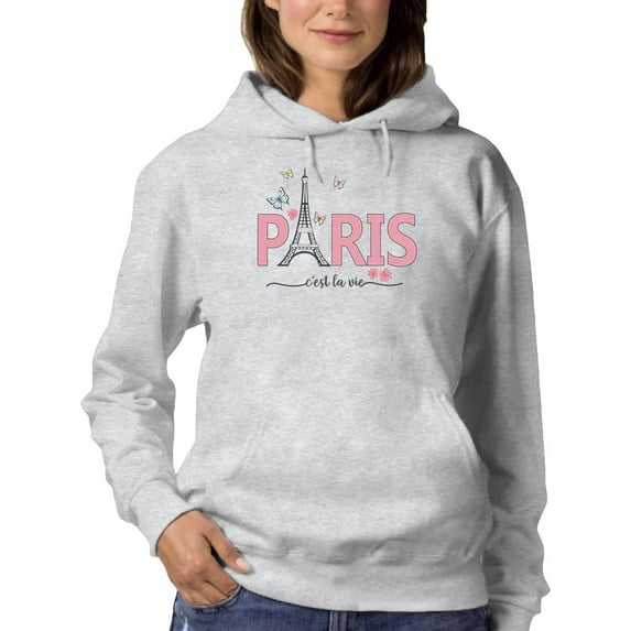 Butterfly C'est La Vie Paris Hoodie Women -Image by Shutterstock, Female XX-Large