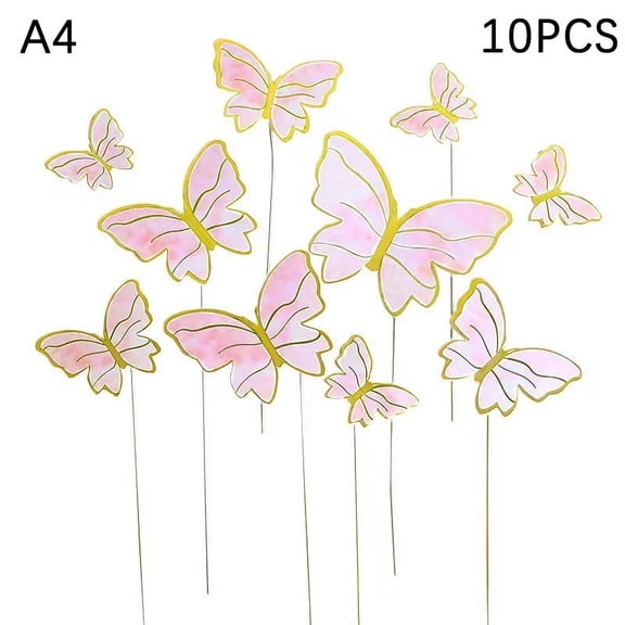 Butterfly Cake Decoration Happy Birthday Cake Topper Festival Plugin Baking Inse