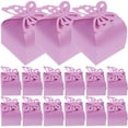 Butterfly Candy Box 50 Pcs Wedding Favor Boxes Purple Party Favors Gift ...