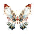 thumbnail image 1 of Butterfly Car Mirror Hanging Ornament with 2D Acrylic Flat Design, 0.14 Inch Thick, Multicolor Rhinestone, for Women Interior Decor, 1 of 5