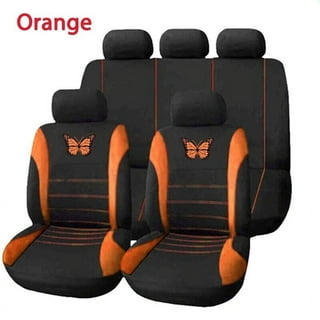 Orange Car Seat Covers Orange Car Accessories Checkered Car 
