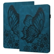 Butterfly Case for Kindle Paperwhite 6 Inch Display - Synthetic leather/Silicone Composite Case Protector Slim Fit Lightweight Flip Folio Leather Wallet Cute Cover Holder Blue