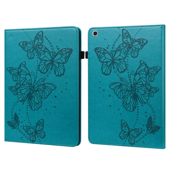 Butterfly Case for Samsung Galaxy Tab A7 10.4 SM-T500/T505, Slim Folio Stand Protective Premium Leather Tablet Cover, Blue