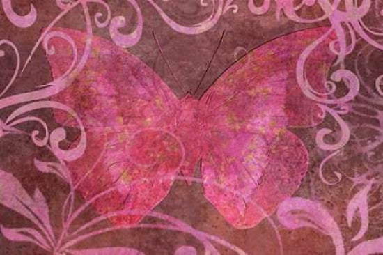 Butterfly Cerise III Canvas Art - Cora Niele (12 x 18)
