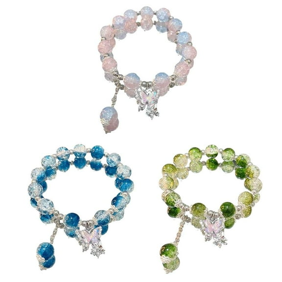 Butterfly Chain Bracelet Moonlight Stones Lucky Beads Chain Girls Jewellery Gif