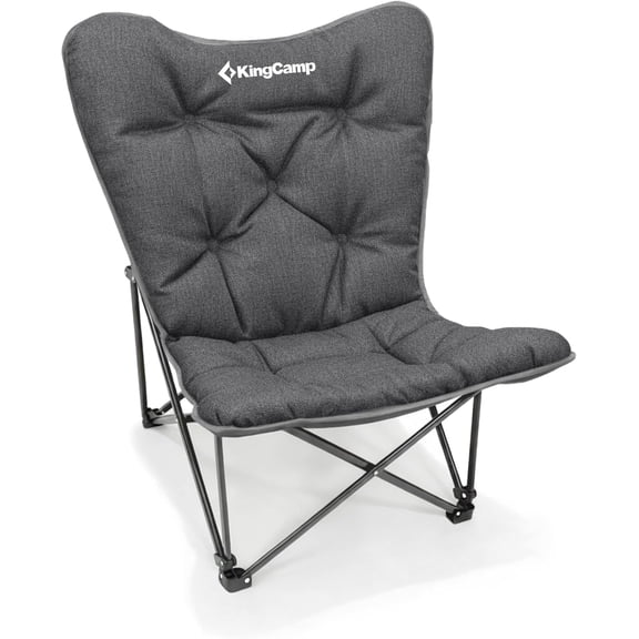 Butterfly Chair Oversized XL Camping Chairs for Adults Padded Folding Comfy Camp Chairs 300lbs Heavy Duty with High Back for Bedroom Living Room Dorm Rooms Outdoor Patio Lawn