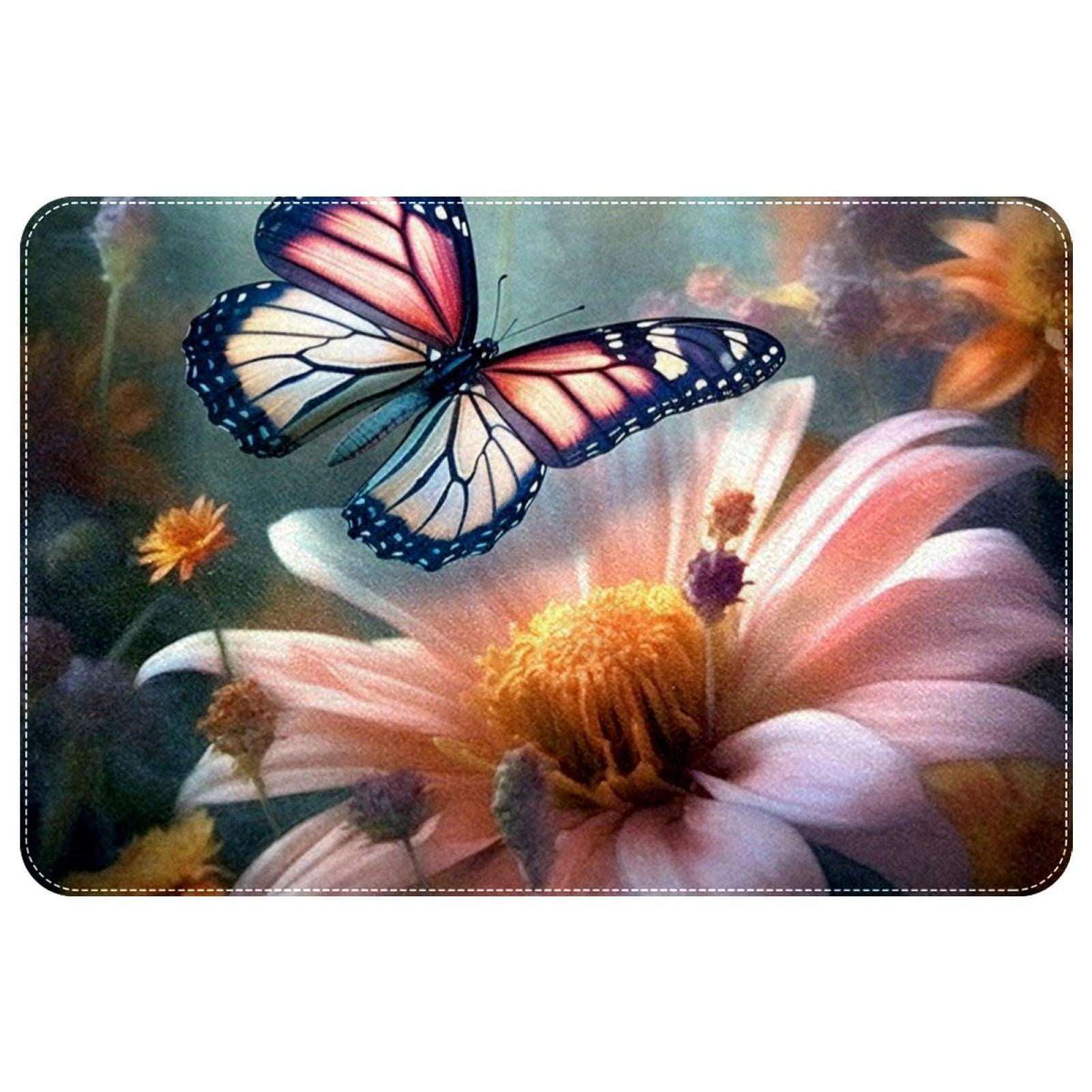 Butterfly Chair Rugs Right Angle Floor Mat for Office, Mothers Day