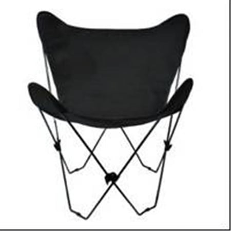 Butterfly Chair and Cover Combination With Black Frame, Black