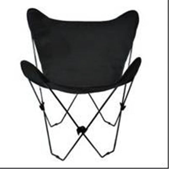 Butterfly Chair and Cover Combination With Black Frame, Black