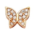 thumbnail image 1 of Butterfly Charm CZ Solid 14k Rose Gold Pendant Fashion Pave Set Stylish Polished Fancy Small, 1 of 1