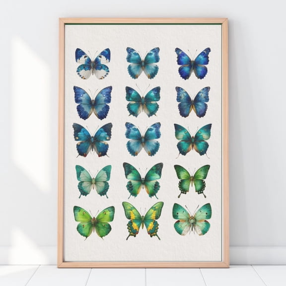 Butterfly Chart Botanical Wall Decor