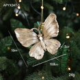 thumbnail image 1 of Butterfly Christmas Ornaments Set Electroplated Hanging Decor, Unique Butterfly Design for Tree and Wreath, Shatterproof Holiday Home Decoration Xmas Gift, 1 of 5