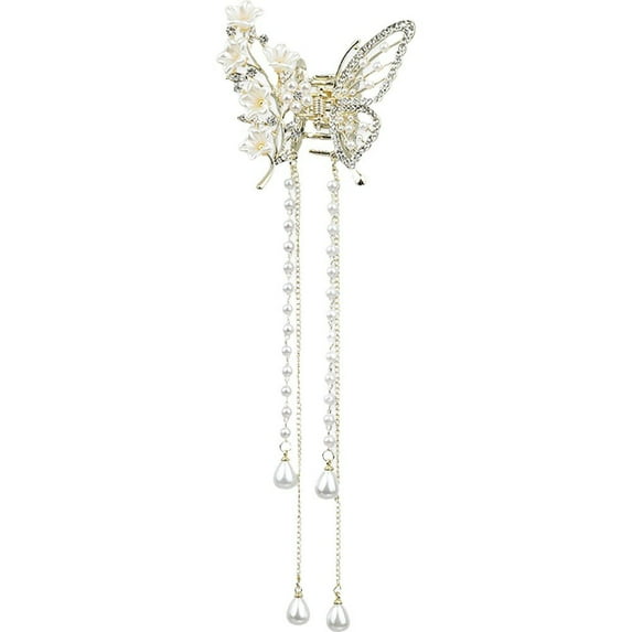 Butterfly Claw Clips Tassel Rhinestones Hair Claw Festival Hairpin Non Slip Hair Claw Clip For Thick Hair Claw Clip Hair Accessories