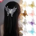 thumbnail image 1 of Butterfly Claw Hair Clip for Women,Large Hollow Acrylic Butterfly Jaw Barrette,Non Slip Strong Hold Hair Clips for Thick Long Hair,Elegant Fairy Decorative Hair Accessory for Wedding Daily Party Gift, 1 of 3