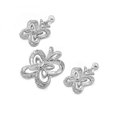 thumbnail image 1 of Butterfly Clear Cubic Zirconia Matching Set Sterling Silver, 1 of 2