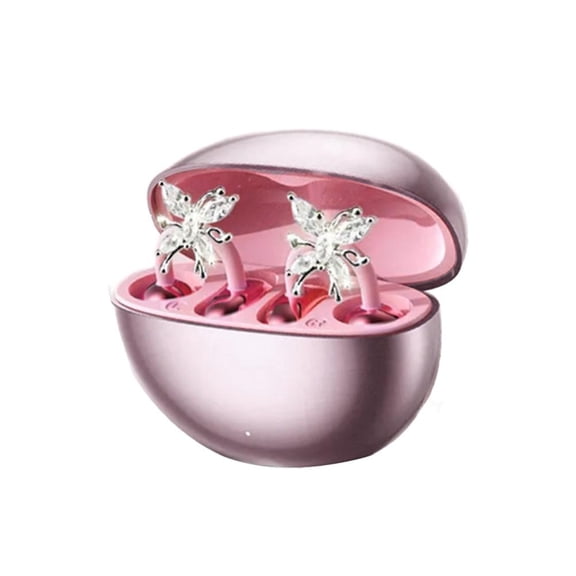 Butterfly Clip-on Earbuds Bluetooth 6.0 Luxury Earrings Clip-on Wireless Bluetooth Headphones with Detachable Butterfly,Pink Clip-ons Sports Earphones Fit Gym Earphones Open Ear Buds