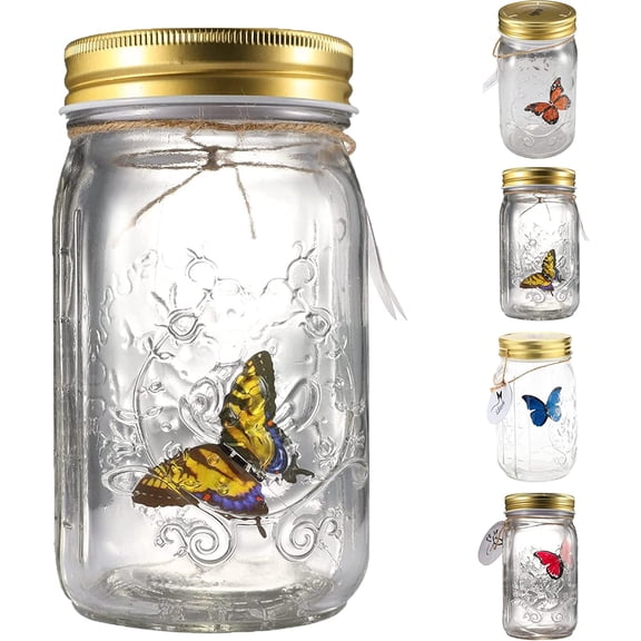 Butterfly Collection Jar, Butterfly in a Jar That Moves, Butterfly Collection Mason Jar, Animated Glass Jar Gift Decoration