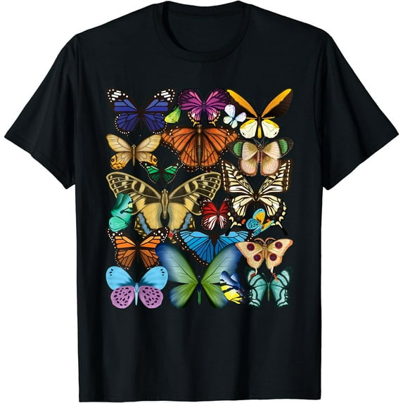 Butterfly Collection - Monarch Butterfly Lover Butterflies T-Shirt Black 3X-Large