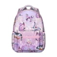 thumbnail image 1 of Butterfly College Bookbag - Large Capacity Backpack with Padded Back Support, Water-Resistant Fabric, Multiple Compartments, 1 of 6