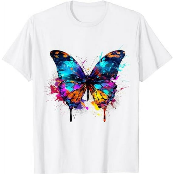 Butterfly Colorful Artwork | Animal Motif Butterfly T-Shirt