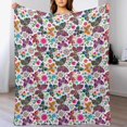 thumbnail image 1 of Butterfly Colorful Blanket Smooth Soft Print Enlarged Blanket 60\u201dx50\u201d Kid Baby for Sofa Chair Bed Office Travelling Camping Butterfly Throw Blanket Ultra Soft Flannel Gifts for Kids Adults, 1 of 6