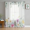 thumbnail image 1 of Butterfly Colorful Chiffon Sheer Curtains For Living Room Bedroom Kitchen ration Window Voiles Organza Tulle Curtain, 1 of 7