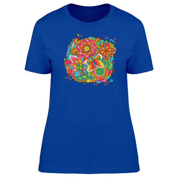 Butterfly Colorful Collage Tee Women's -Image by Shutterstock