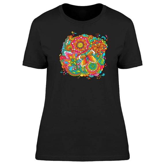 Butterfly Colorful Collage Tee Women's -Image by Shutterstock