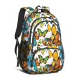 thumbnail image 1 of Butterfly Colorful Insect Pattern Cute School Backpack Bag with Padded Back and Adjustable Shoulder Straps 16.9 X 12.6 X 5.9 Inches, 1 of 5