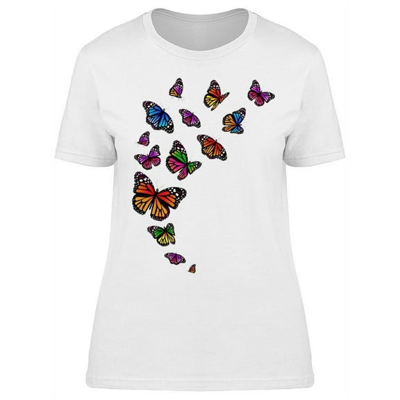 Butterfly Colorful Set T-Shirt Women -Image by Shutterstock, Female 3X-Large