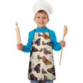 thumbnail image 1 of Butterfly Colorful Wing Pattern Kids Aprons for Girls and Boys,Adjustable Neck Strap Toddler Aprons for Kids Cooking Baking, 1 of 6