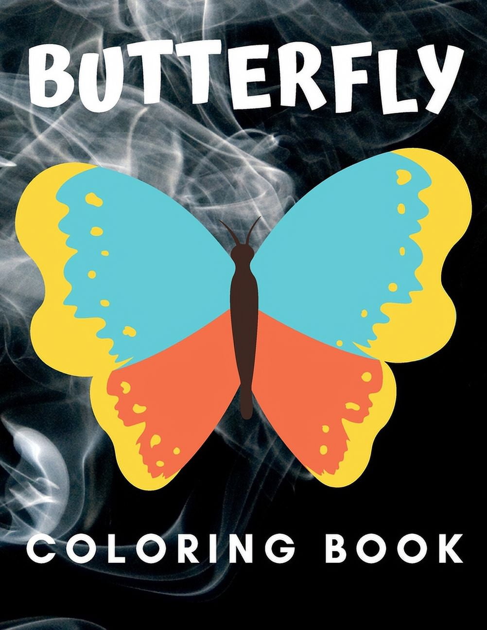 Butterfly Coloring Book: For Adult Girl Boy Kids Relaxation Stress, (Paperback)